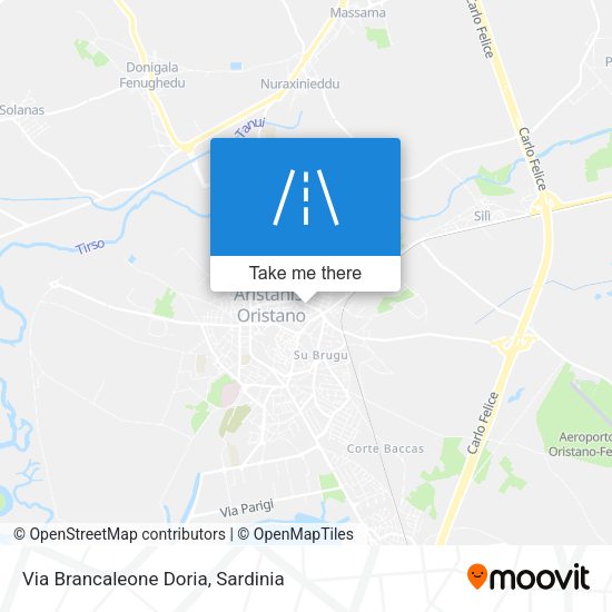 Via Brancaleone Doria map