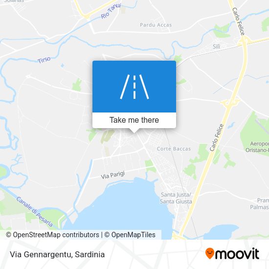 Via Gennargentu map