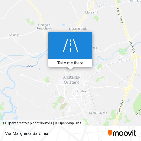 Via Marghine map