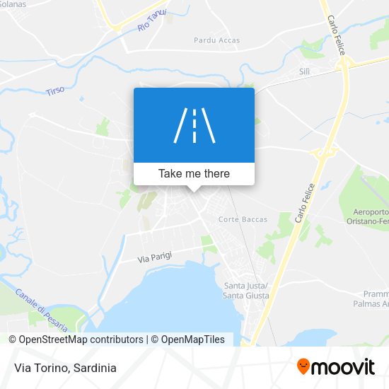 Via Torino map