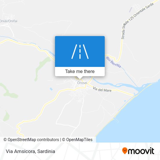 Via Amsicora map
