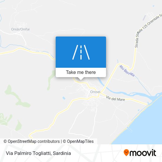 Via Palmiro Togliatti map