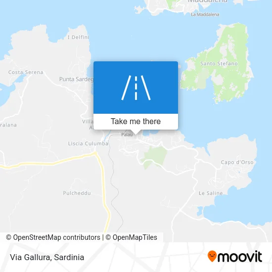 Via Gallura map