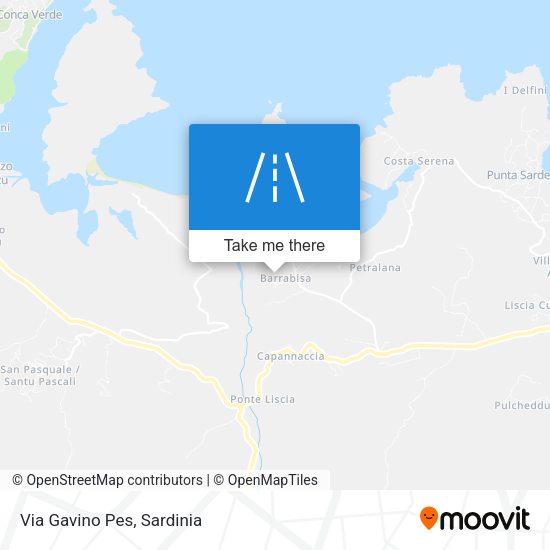 Via Gavino Pes map
