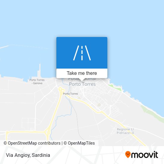 Via Angioy map