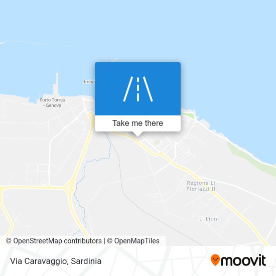 Via Caravaggio map