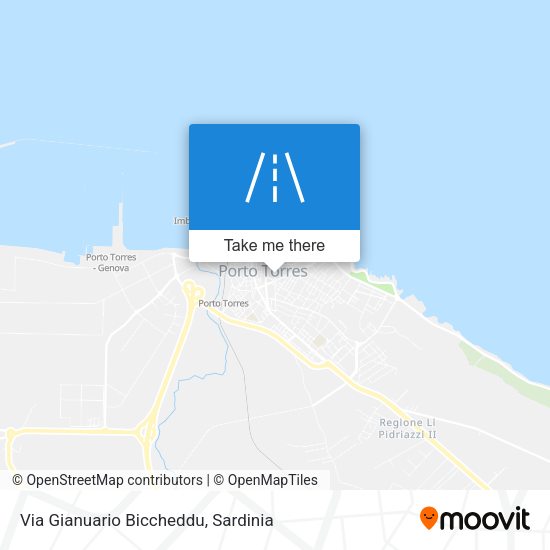 Via Gianuario Biccheddu map