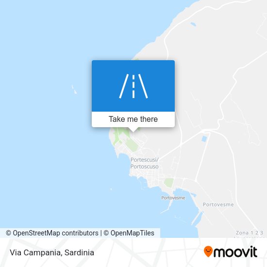 Via Campania map