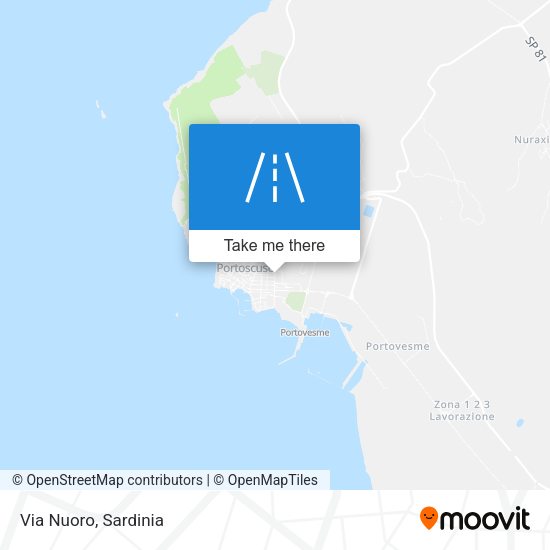 Via Nuoro map
