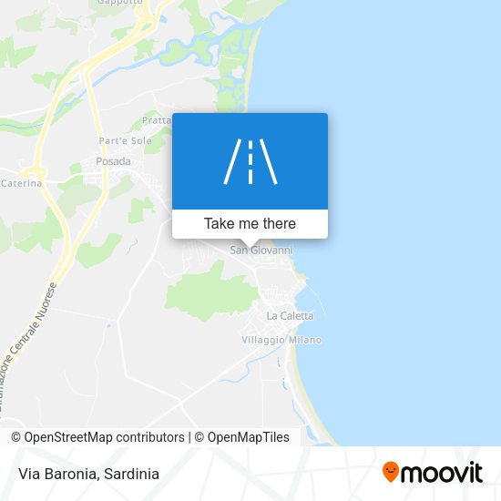 Via Baronia map