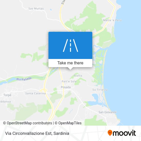 Via Circonvallazione Est map