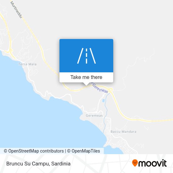 Bruncu Su Campu map