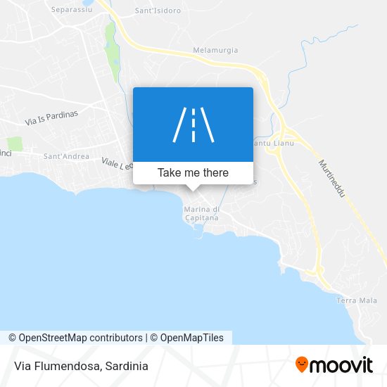 Via Flumendosa map