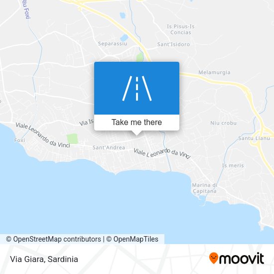 Via Giara map