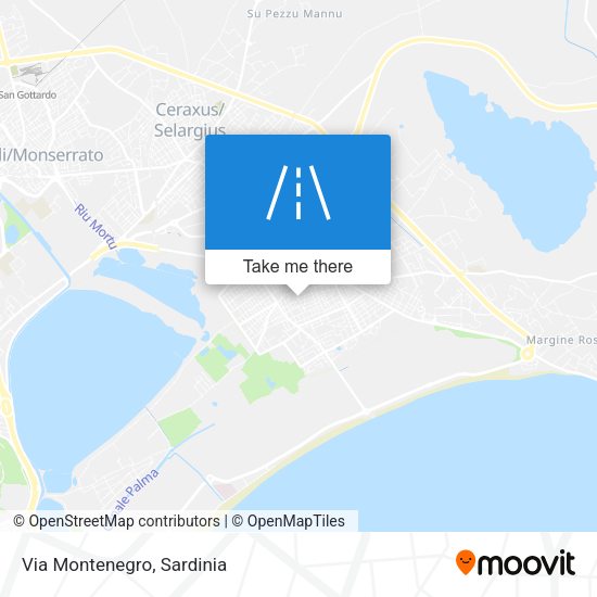 Via Montenegro map