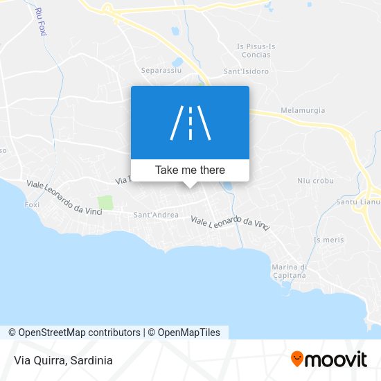 Via Quirra map