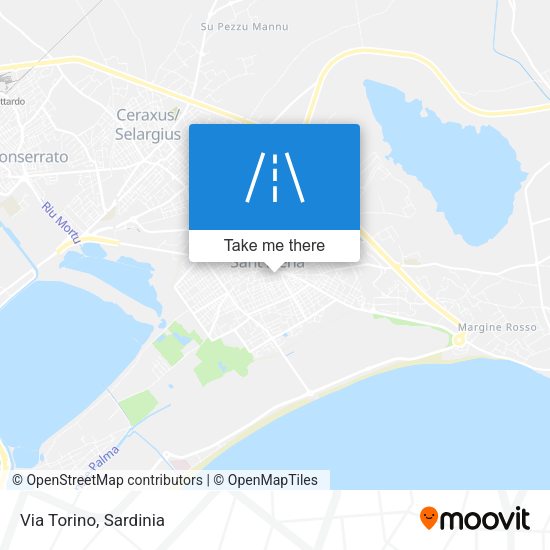 Via Torino map