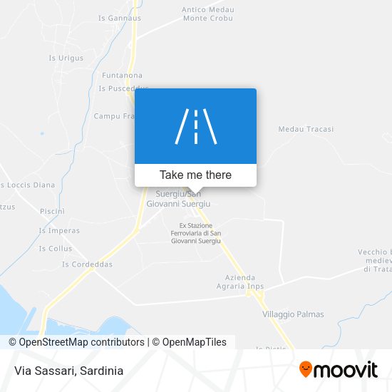 Via Sassari map
