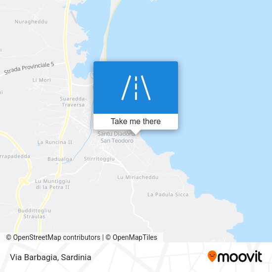 Via Barbagia map