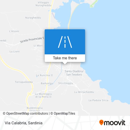Via Calabria map