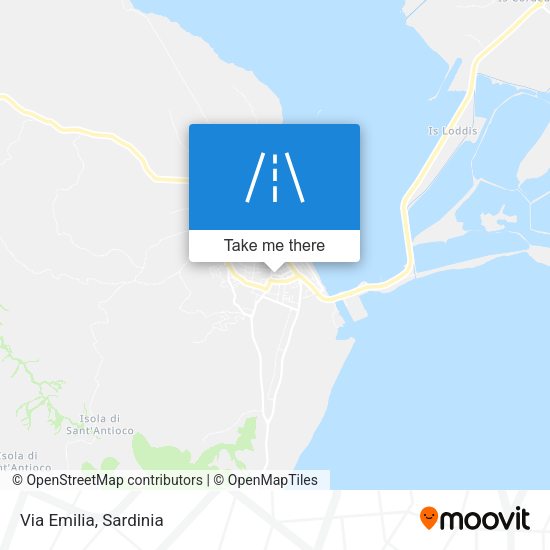 Via Emilia map