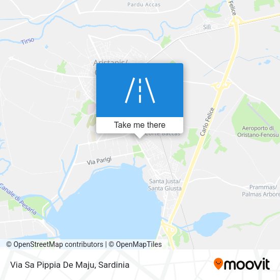 Via Sa Pippia De Maju map