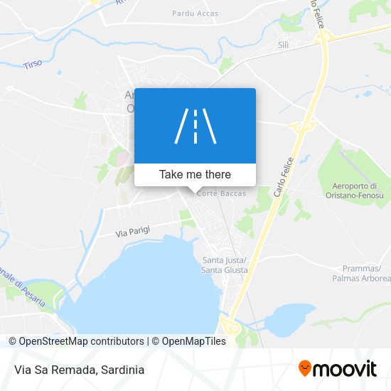 Via Sa Remada map