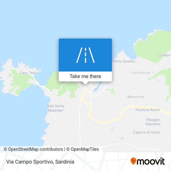Via Campo Sportivo map
