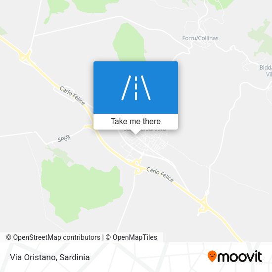 Via Oristano map