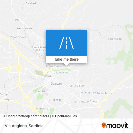 Via Anglona map