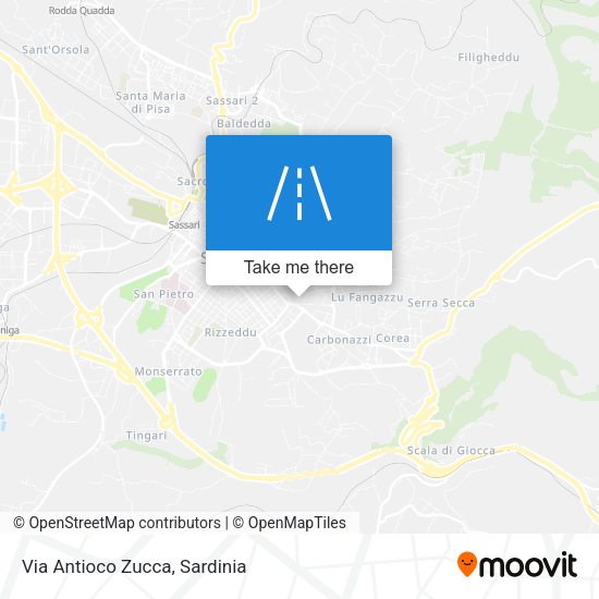 Via Antioco Zucca map