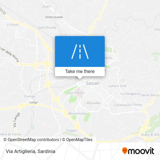 Via Artiglieria map