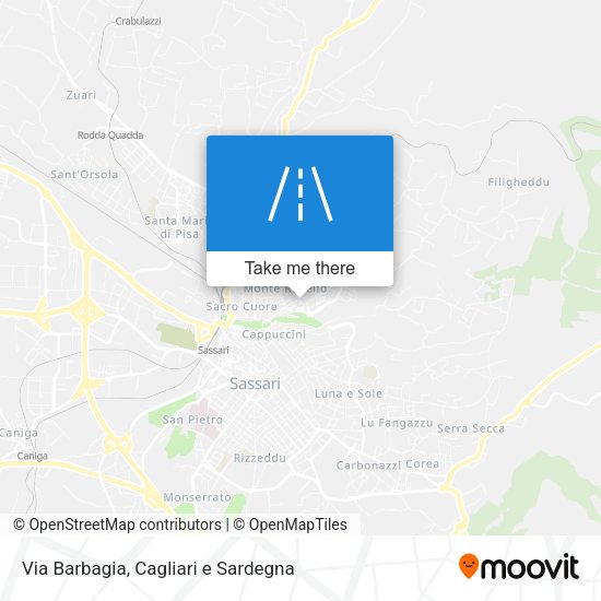 Via Barbagia map