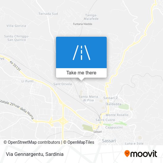 Via Gennargentu map