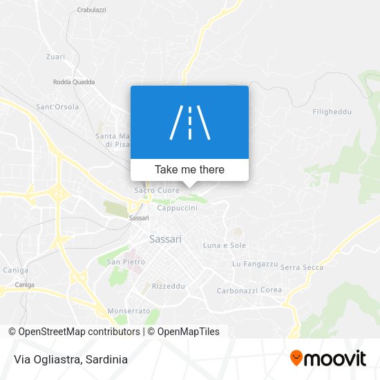 Via Ogliastra map