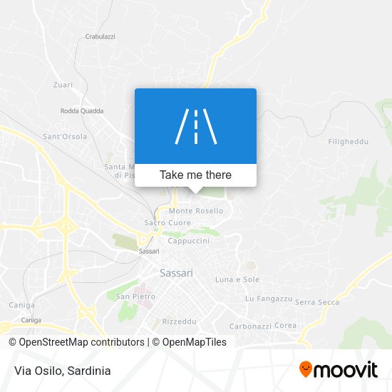 Via Osilo map