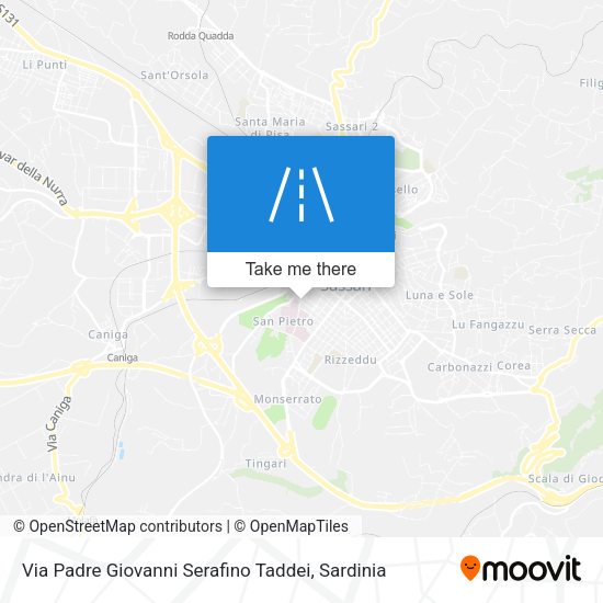 Via Padre Giovanni Serafino Taddei map