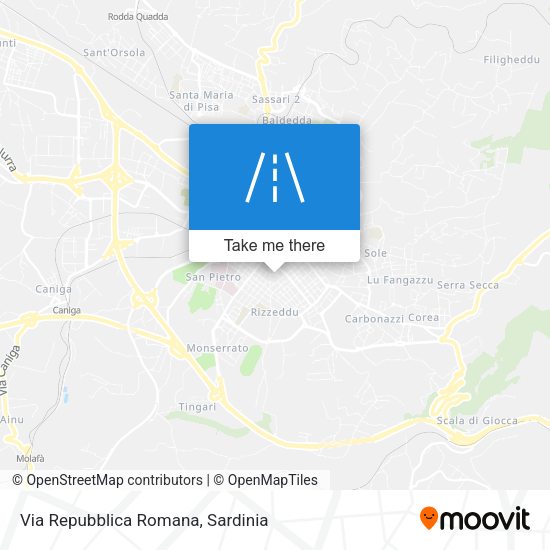 Via Repubblica Romana map