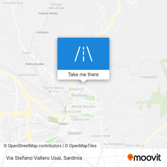 Via Stefano Vallero Usai map