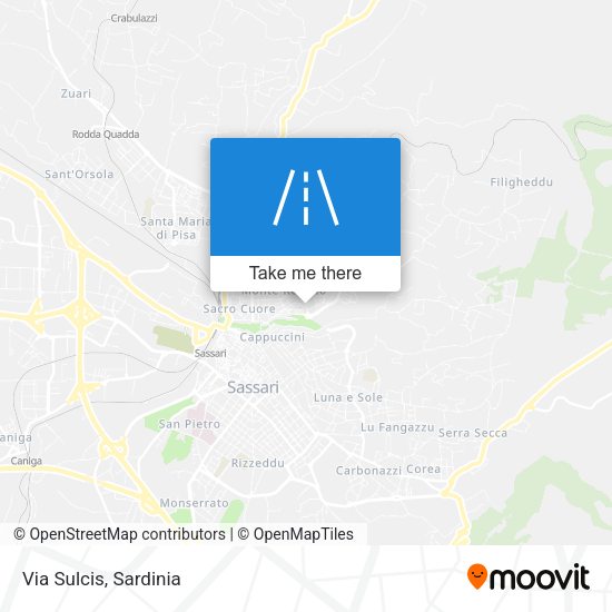 Via Sulcis map