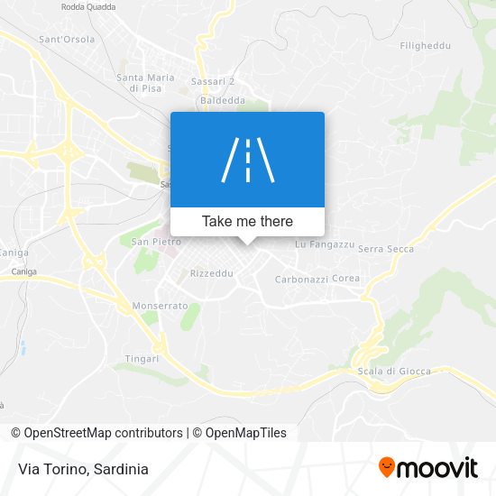 Via Torino map