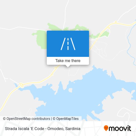 Strada Iscala 'E Code - Omodeo map