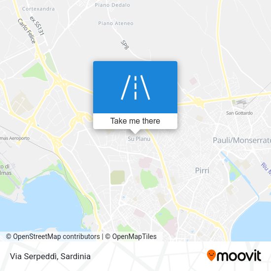 Via Serpeddì map