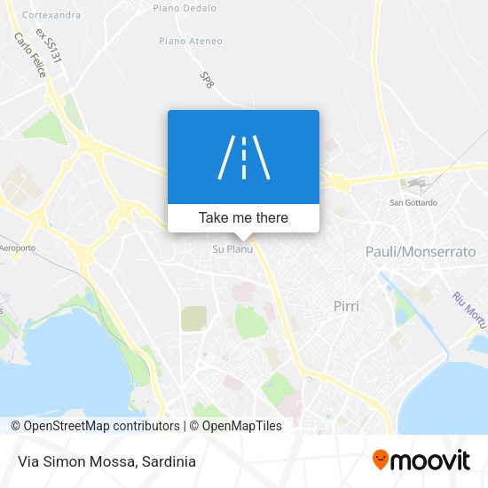 Via Simon Mossa map