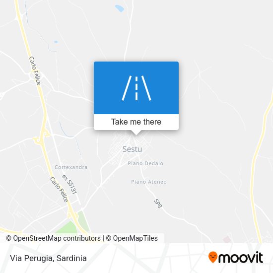 Via Perugia map