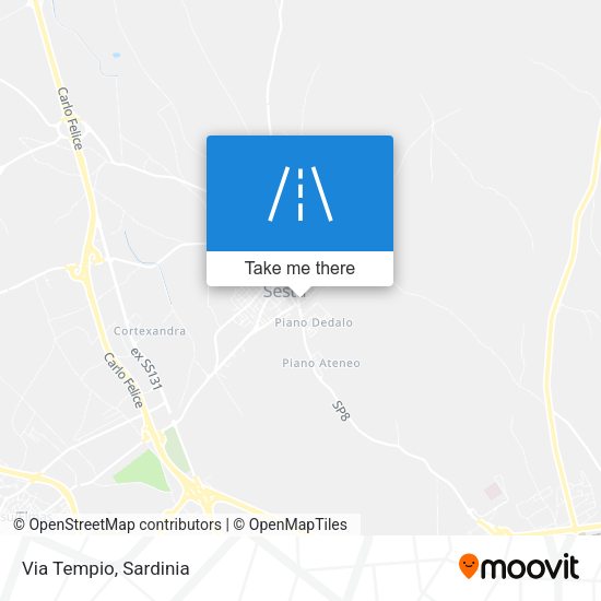 Via Tempio map