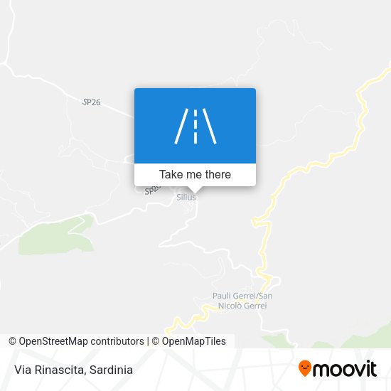 Via Rinascita map
