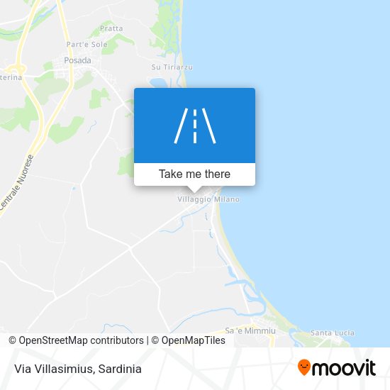 Via Villasimius map