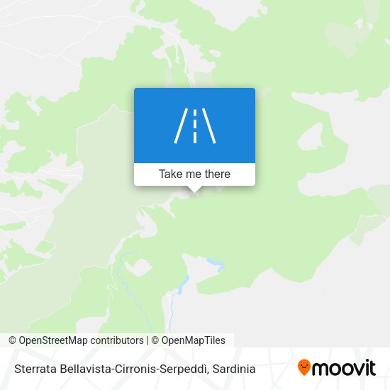 Sterrata Bellavista-Cirronis-Serpeddì map