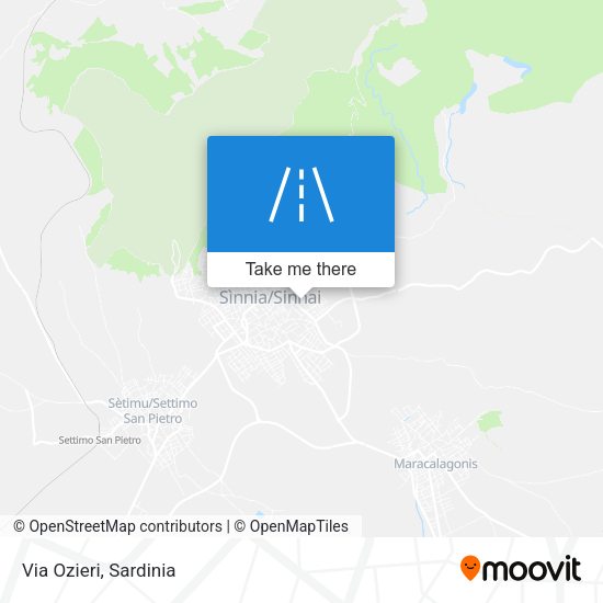 Via Ozieri map